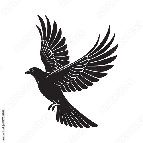Flying Birds Silhouette Vector Illustration