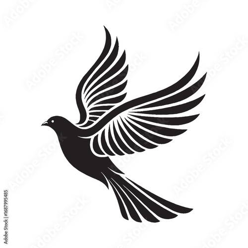 Flying Birds Silhouette Vector Illustration