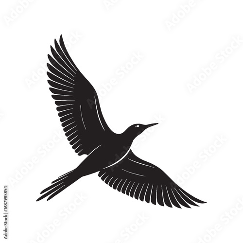 Flying Birds Silhouette Vector Illustration