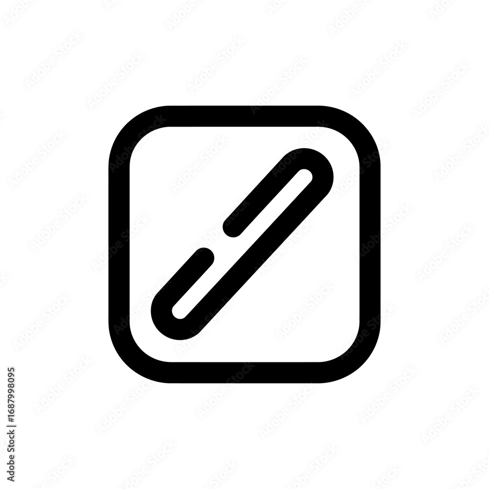 attachment icon in rounded square symbolising connection perfect for illustrating digital communication tools and interface attachment icon in rounded square symbolising connection perfect for illustrating digital communication tools and interface
