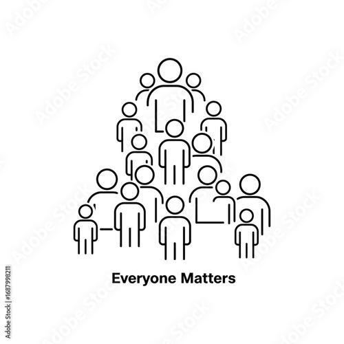 everyone matters showing team unity diversity people power group support equality inclusion respect teamwork