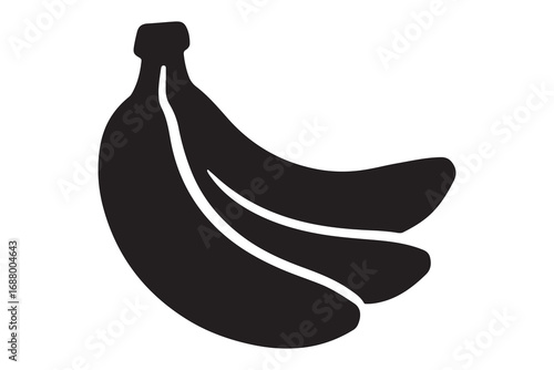 banana fruit silhouette, black banana vector, tropical fruit icon, bunch of bananas, sweet fruit shape, minimal fruit design