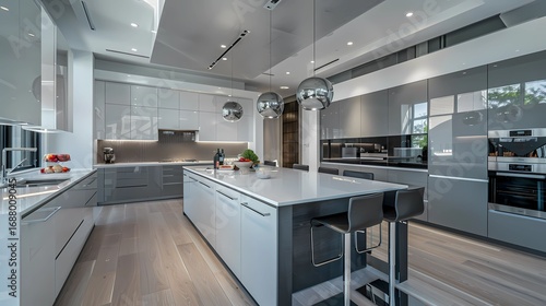 kitchen with high gloss