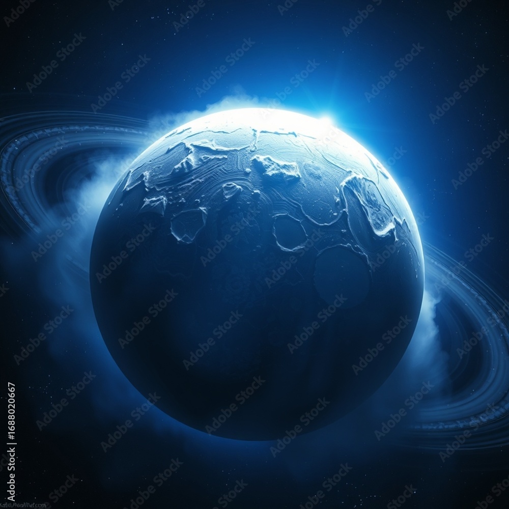Naklejka premium planet earth in space