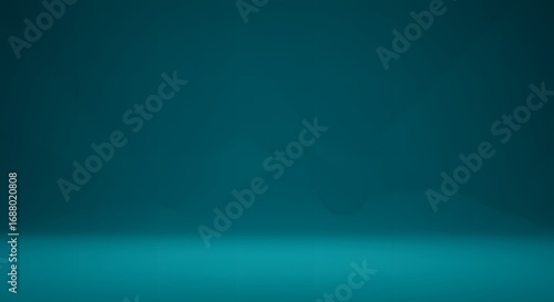 An empty teal studio background