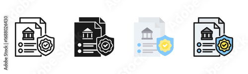 Policy Icon Pack In Multiple Styles