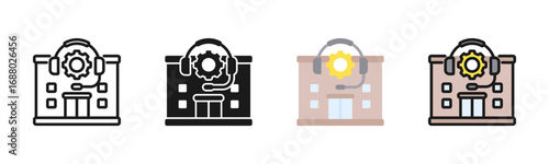 Service Center Icon Pack In Multiple Styles