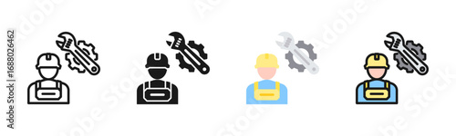 Technician Icon Pack In Multiple Styles