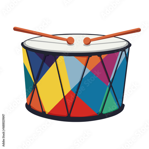Geometric Drum Vector.