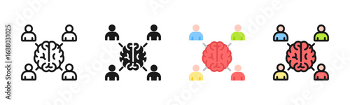 Social Cognition Icon Pack In Multiple Styles
