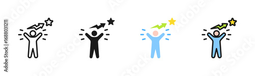 Motivation Icon Pack In Multiple Styles