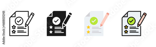 Assessment Icon Pack In Multiple Styles