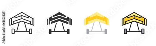 Hang Gliding Icon Pack In Multiple Styles