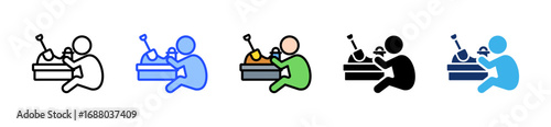 Sandbox Icon Collection With Multiple Styles