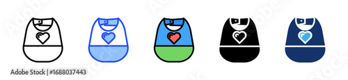 Bib Icon Collection With Multiple Styles