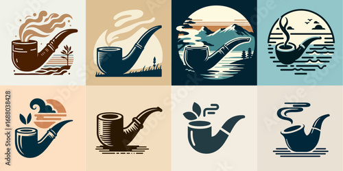 pipe set vector illustration