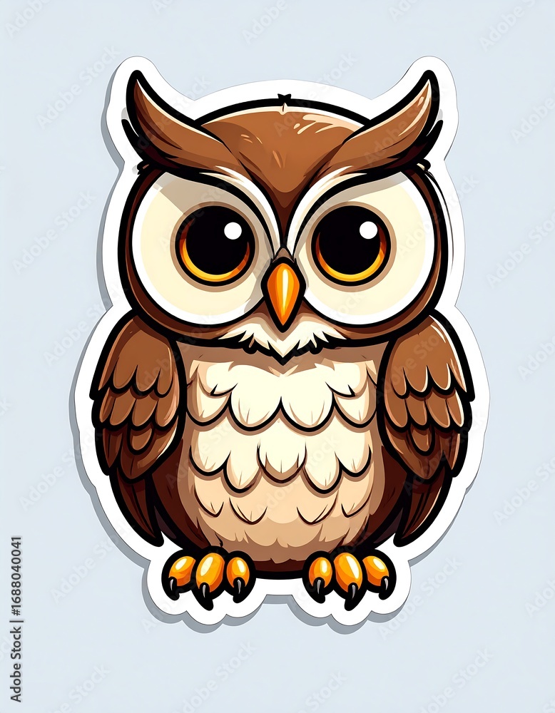 Obraz premium Cute cartoon owl
