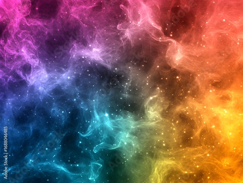 Vibrant Cosmic Nebula Background Fantasy Space
