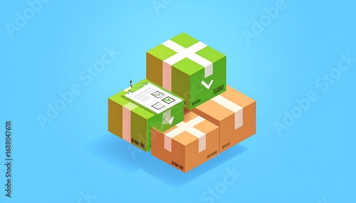 Stacked delivery boxes