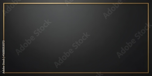 Minimal Luxury Black Gradient with Gold Border