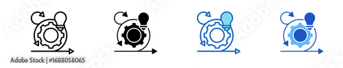 Lean Methodology  Icon Set Multiple Style Collection