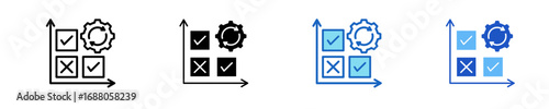 Prioritization Grid  Icon Set Multiple Style Collection