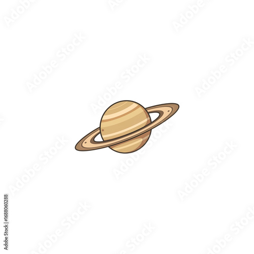 saturn on blackground white