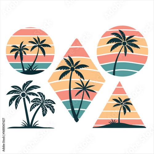 vector illustration of a tropical island