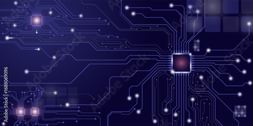 Circuit board. Technology background. Central Computer Processors CPU concept. Motherboard digital chip. vector eps10