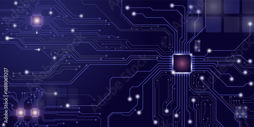 Circuit board. Technology background. Central Computer Processors CPU concept. Motherboard digital chip. vector eps10