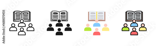 Study Group Icon Pack In Multiple Styles
