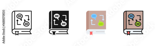 Dictionary Icon Pack In Multiple Styles