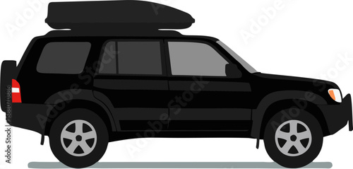 Black suv with roof carrier