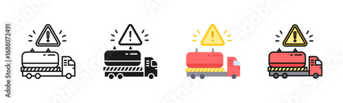 Hazardous Material Transport Icon Pack In Multiple Styles