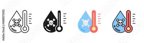 Mercury Contamination Icon Pack In Multiple Styles