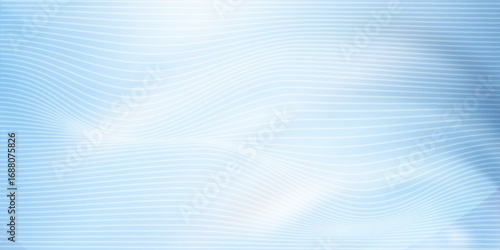 Abstract blue wave background with smooth gradient and flowing white lines, modern digital pattern for design,technology,