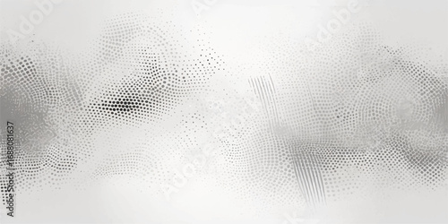 Dirty, old grunge paper texture with a frosted winter window pane illustration