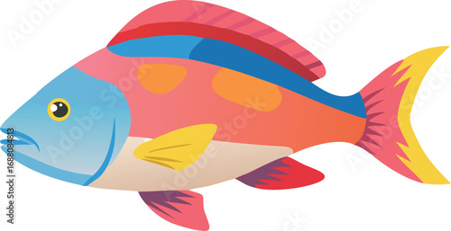 An icon of a mutton snapper with a large size, representing marine life, flavor, and strength. Great for seafood menus or fishing-related projects.