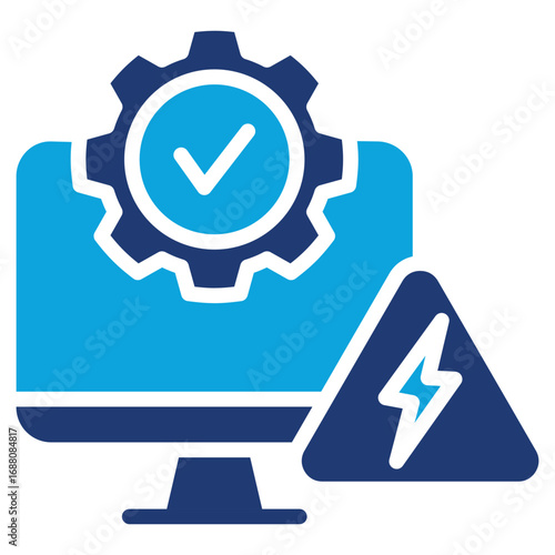 IT System Outage Mixed color icon