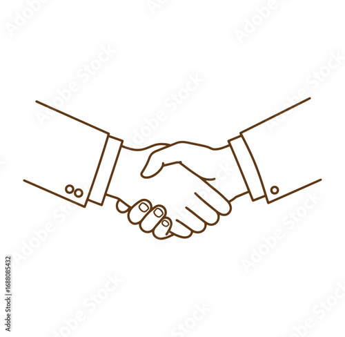 Business handshake illustration representing agreement and collaboration for successful partnerships