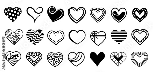 Heart vector icon isolated on white background. png