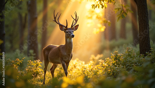 Fototapeta deer in the forest