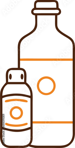 A vector art illustration of a bottle of hard seltzer, representing alcoholic beverages, carbonation, and low-calorie drinks. Ideal for beverage and lifestyle projects.
