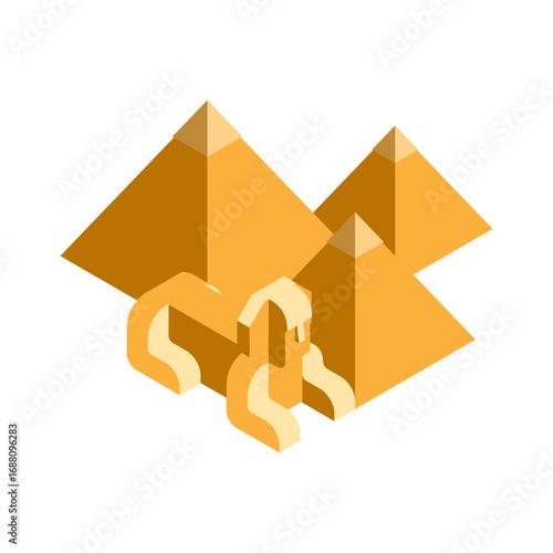 Ancient Egyptian Landscape Concept with Iconic Pyramids and Majestic Sphinx