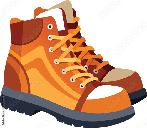 Hiking Boot Isolated Silhouette