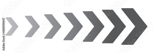 Dynamic moving arrow icon vector illustration. motion effect, symbolizing progress, speed, direction, navigation, growth, and innovation. Perfect for business, technology, success, and creative design