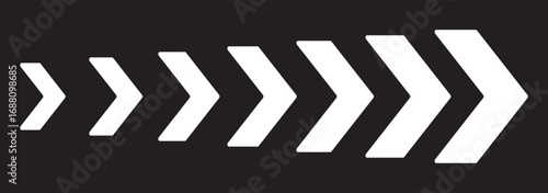 Dynamic moving arrow icon vector illustration. motion effect, symbolizing progress, speed, direction, navigation, growth, and innovation. Perfect for business, technology, success, and creative design