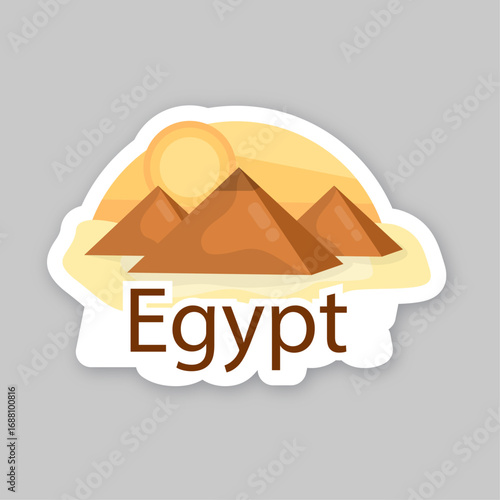 Egypt Pyramids Sticker Desert, Sun and Ancient Wonders