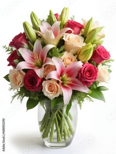 Lily and Rose Bouquet Arrangement