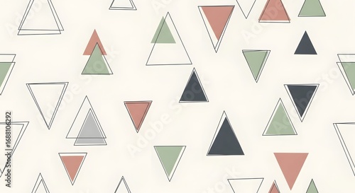 Free Download Abstract geometric pattern with triangles in muted colors. - GFXLoad